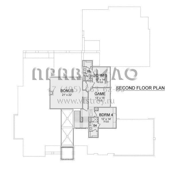 Проект двухэтажного дома с гаражом на три и более машин в современном стиле S5-506 (5445-00382)