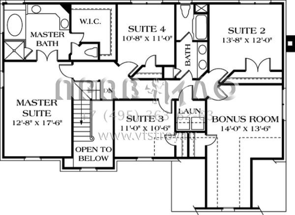 Проект двухэтажного дома с гаражом на две машины в стиле Ранчо S5-228 (3323-00119)