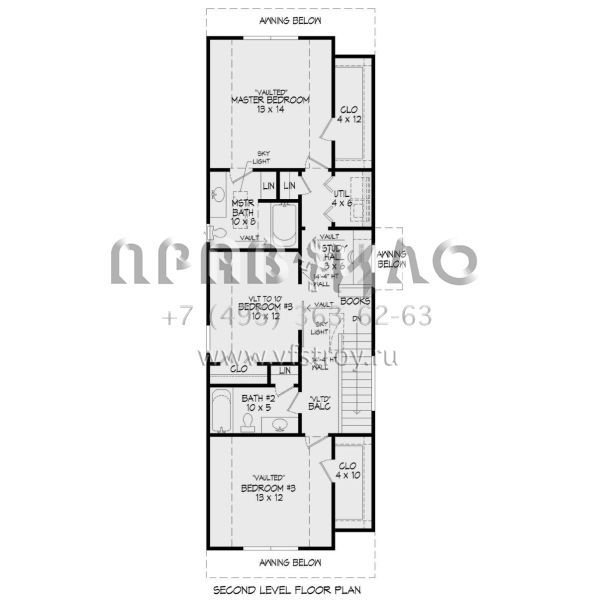 Проект одноэтажного дома с гаражом на одну машину в современном стиле S5-154 (940-00727)