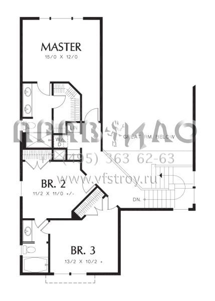 Проект двухэтажного дома с гаражом на две машины в скандинавском стиле S5-185 (2559-00764)