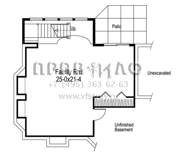 Проект одноэтажного дома с гаражом на одну машину в стиле Ранчо S5-179 (5633-00370)