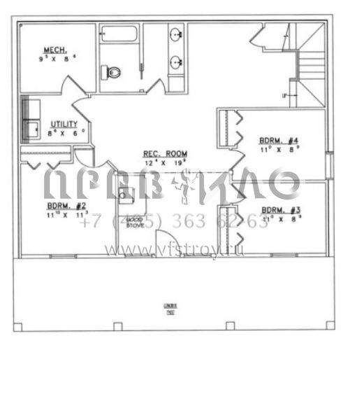 Проект одноэтажного дома без гаража в стиле Ранчо S5-217 (039-00278)