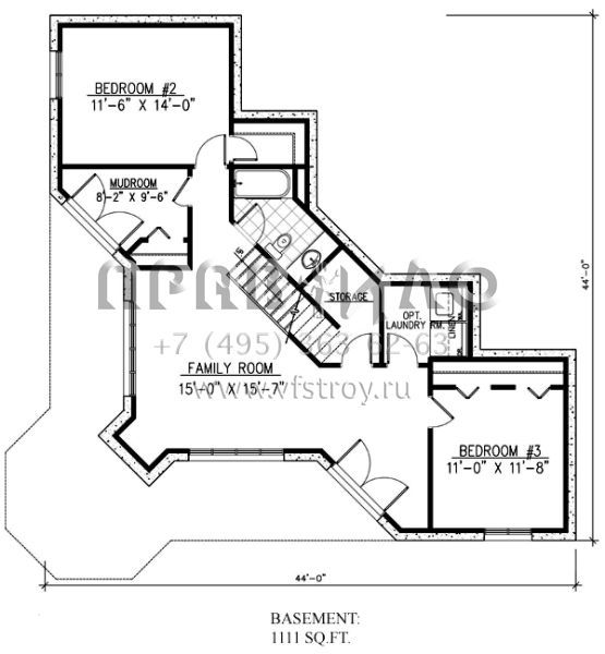 Проект одноэтажного дома без гаража в современном стиле S5-206 (1785-00111)
