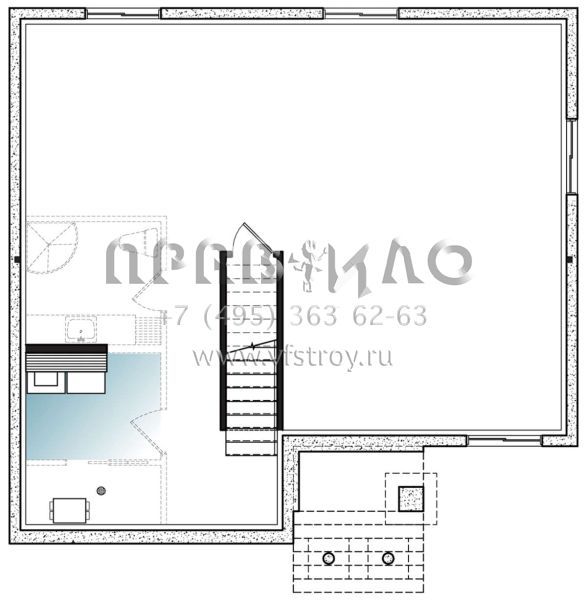 Проект одноэтажного дома без гаража в стиле Ранчо S5-98 (034-01250)