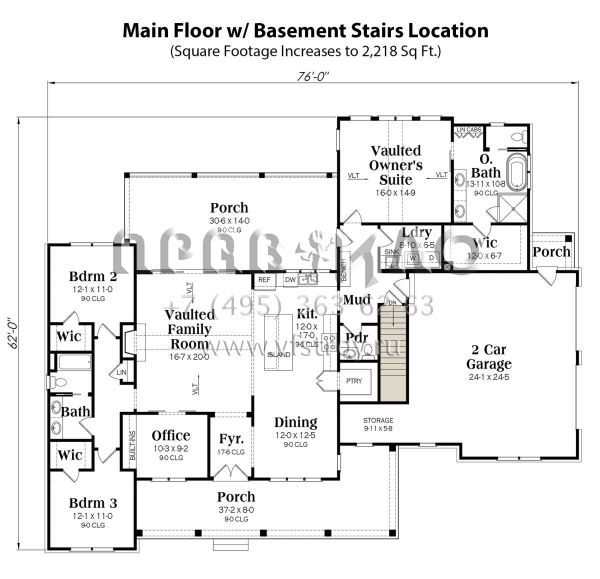 Проект одноэтажного дома с гаражом на две машины в современном стиле S5-200 (009-00348)