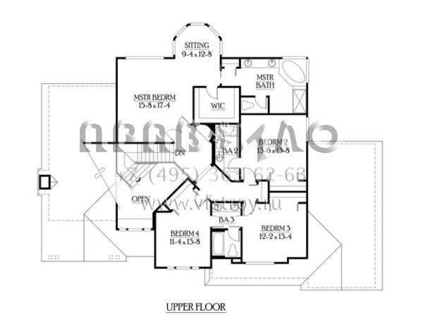 Проект двухэтажного дома с гаражом на три и более машин в стиле Шале S5-410 (341-00225)