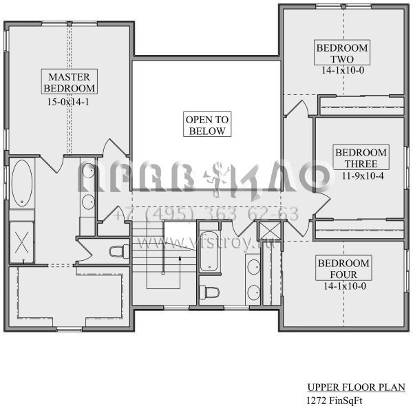 Проект двухэтажного дома с гаражом на две машины в стиле Ранчо S5-268 (5631-00171)