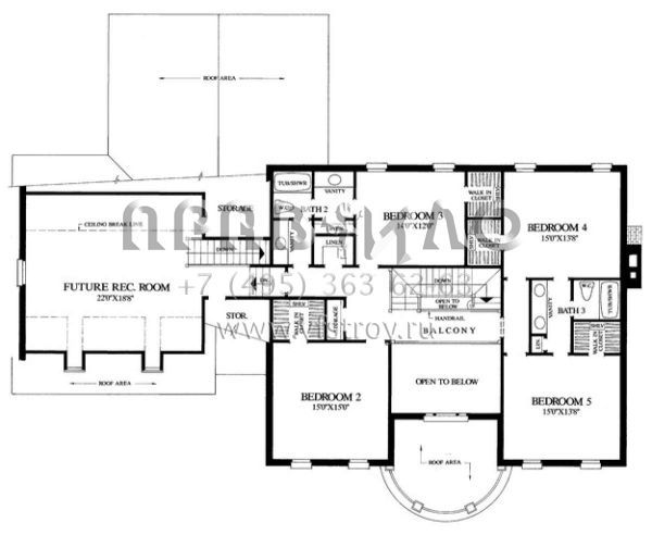 Проект двухэтажного дома с гаражом на две машины в стиле Ранчо S5-367 (7922-00216)