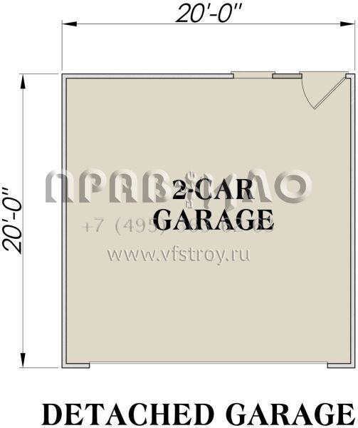 Проект двухэтажного дома с гаражом на две машины в стиле Ранчо S5-251 (009-00246)