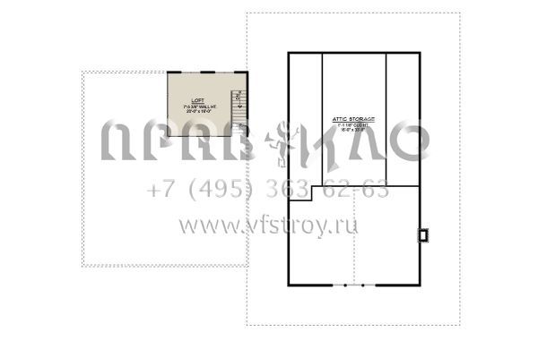 Проект одноэтажного дома с гаражом на три и более машин в стиле БарнХаус S5-190 (5032-00214)