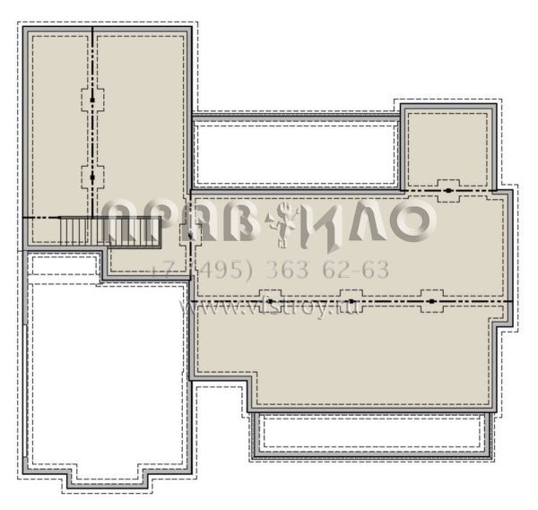Проект одноэтажного дома с гаражом на две машины в стиле Ранчо S5-193 (041-00168)