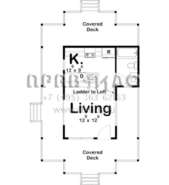 Проект домика на берегу S5-50 (963-00235)