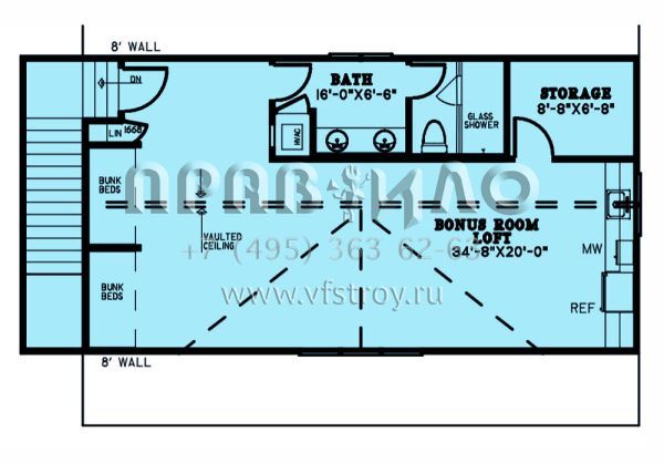 Проект двухэтажного дома с гаражом на три и более машин в американском стиле S5-320 (8318-00231)