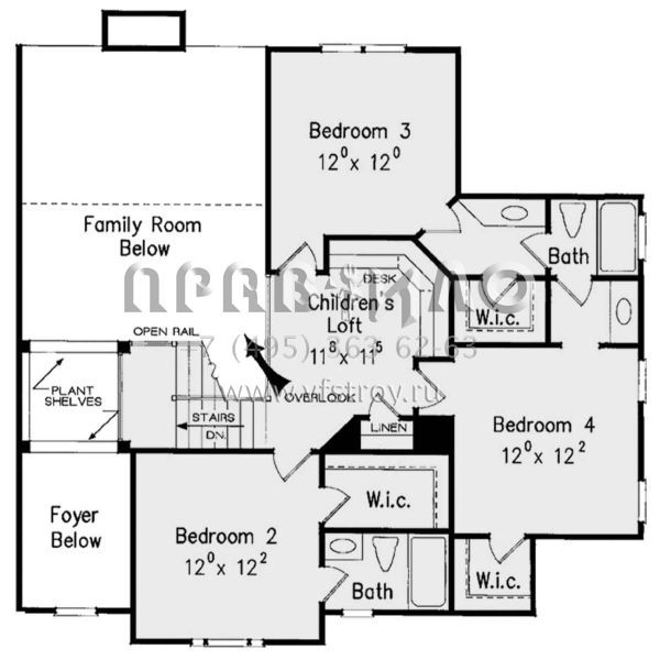 Проект двухэтажного дома с гаражом на две машины в стиле Ранчо S5-253 (8594-00403)