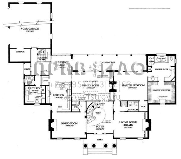 Проект двухэтажного дома с гаражом на три и более машин в современном стиле S5-445 (7922-00074)