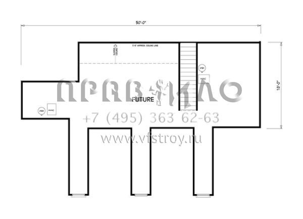 Проект одноэтажного дома без гаража в стиле Ранчо S5-217 (1776-00066)