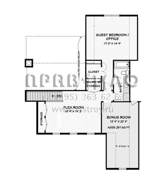 Проект двухэтажного дома с гаражом на две машины в современном стиле S5-302 (3125-00028)