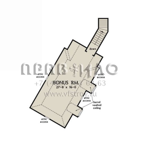 Проект одноэтажного дома с гаражом на три и более машин в английском стиле S5-413 (2865-00207)