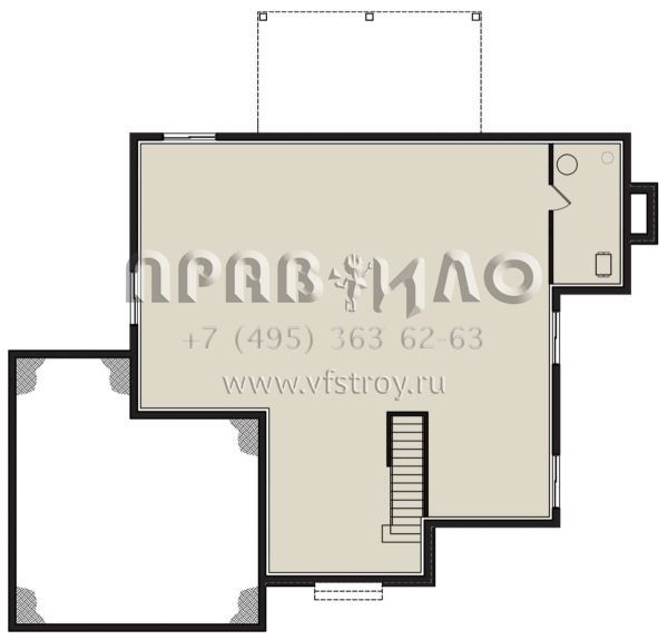 Проект одноэтажного дома с гаражом на две машины в современном стиле S5-156 (034-01235)