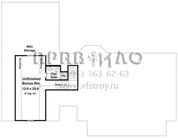 Проект одноэтажного дома с гаражом на две машины в стиле Ранчо S5-152 (348-00038)