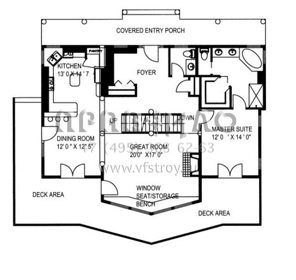 Проект двухэтажного дома без гаража в скандинавском стиле S5-345 (039-00523)