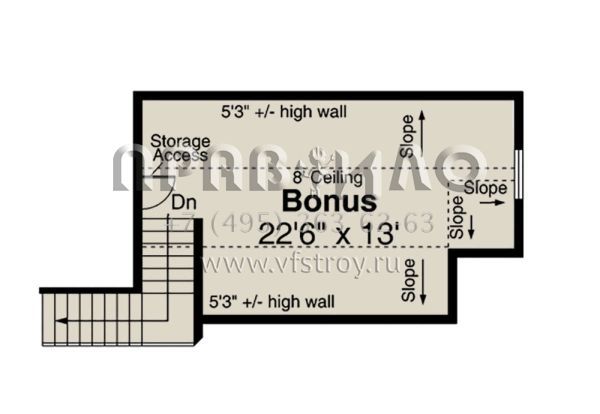 Проект одноэтажного дома с гаражом на две машины в стиле Ранчо S5-178 (035-00905)