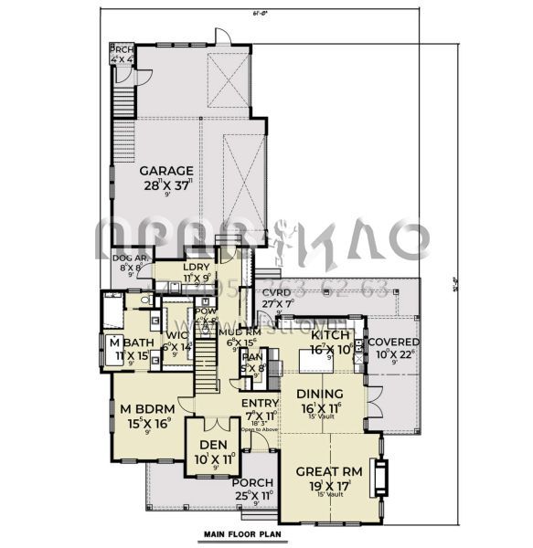 Проект двухэтажного дома с гаражом на три и более машин в современном стиле S5-331 (2464-00091)