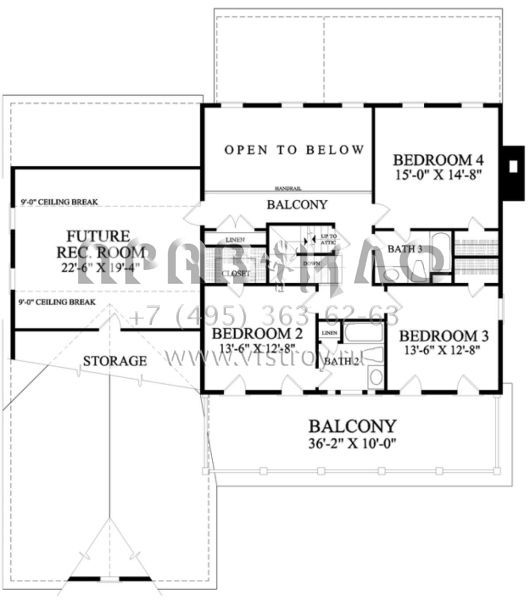 Проект двухэтажного дома с гаражом на две машины в стиле Особняк S5-304 (7922-00220)