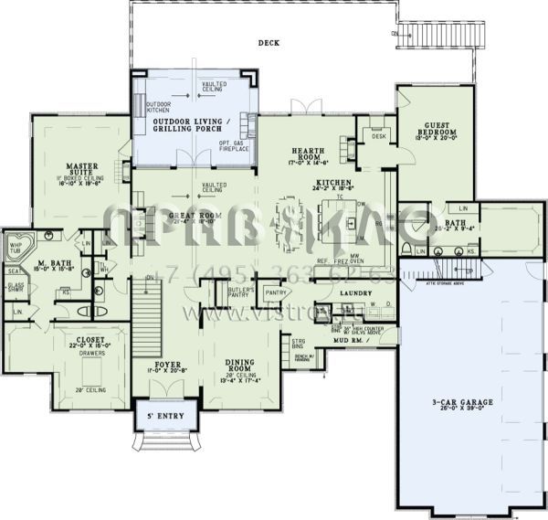Проект одноэтажного дома с гаражом на три и более машин в современном стиле S5-566 (110-01030)
