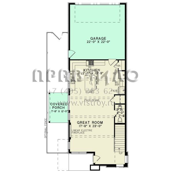 Проект трехэтажного дома с гаражом на две машины в стиле хай-тек S5-242 (8318-00380)