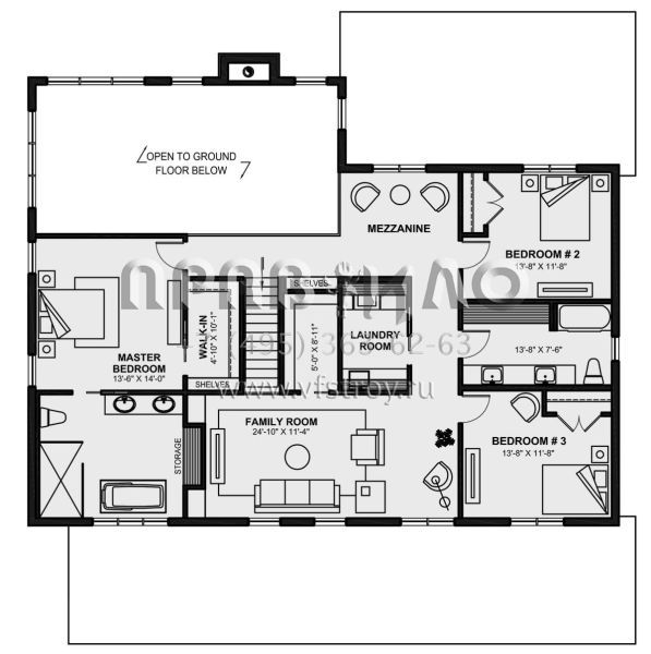 Проект двухэтажного дома с гаражом на две машины в современном стиле S5-268 (034-01304)