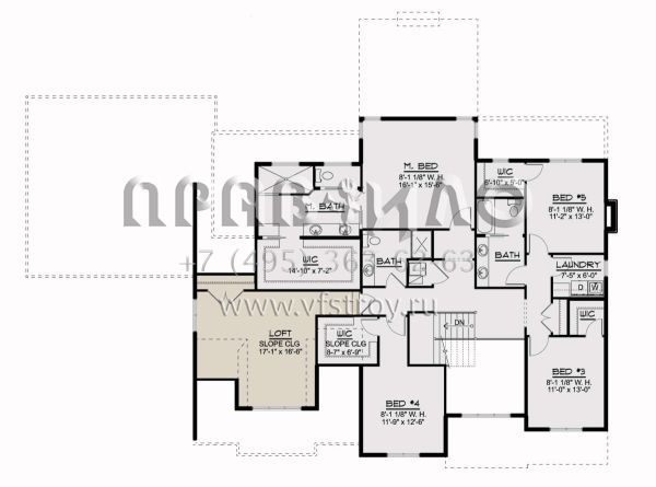 Проект двухэтажного дома с гаражом на три и более машин в современном стиле S5-347 (5032-00130)