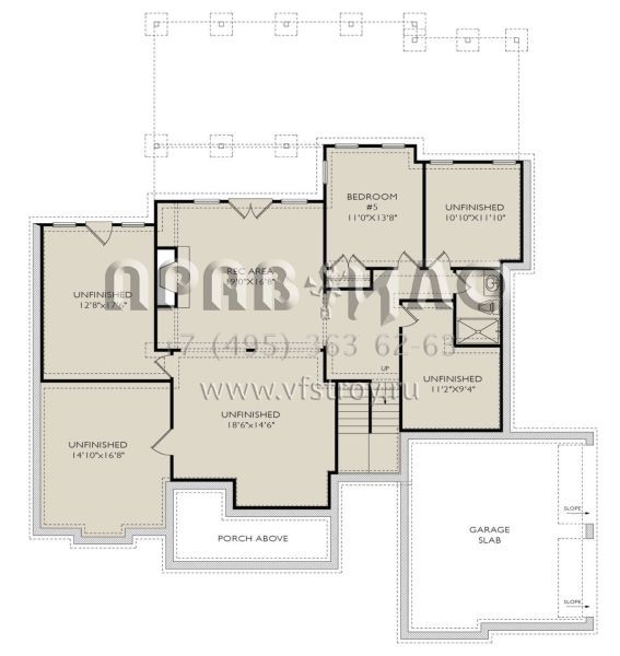 Проект двухэтажного дома с гаражом на две машины в американском стиле S5-256 (957-00088)