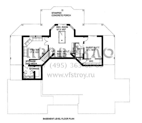 Проект одноэтажного дома с гаражом на две машины в стиле Шале S5-342 (039-00573)