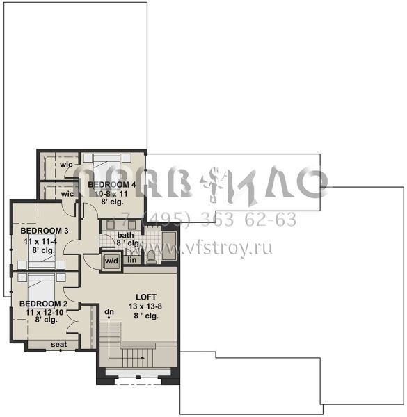 Проект двухэтажного дома с гаражом на две машины в современном стиле S5-264 (098-00304)