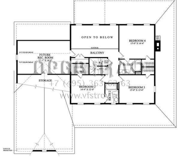 Проект двухэтажного дома с гаражом на две машины в стиле Шале S5-282 (7922-00034)
