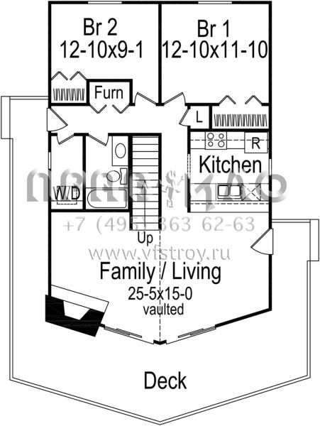 Проект двухэтажного дома без гаража в современном стиле S5-122 (5633-00319)