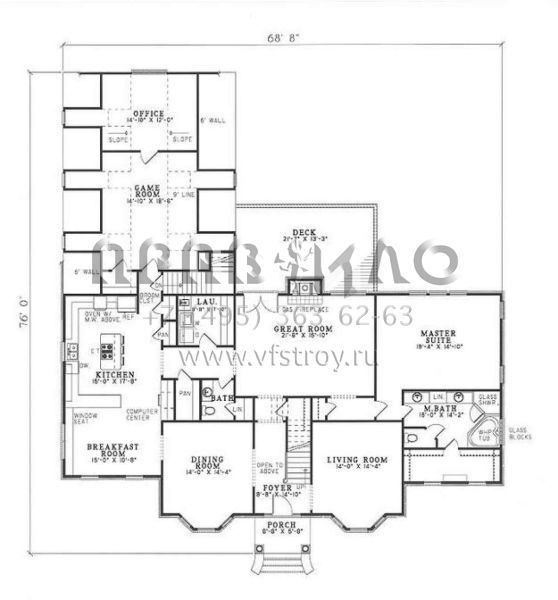 Проект двухэтажного дома с гаражом на три и более машин в современном стиле S5-386 (110-00256)