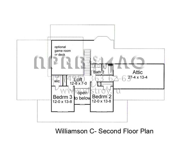 Проект двухэтажного дома с гаражом на две машины в стиле Ранчо S5-261 (9401-00066)