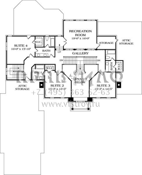 Проект двухэтажного дома с гаражом на три и более машин в современном стиле S5-505 (3323-00513)