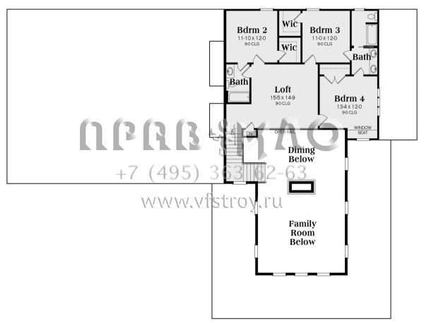 Проект двухэтажного дома с гаражом на три и более машин в стиле БарнХаус S5-287 (009-00351)