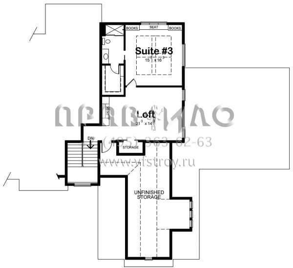 Проект двухэтажного дома с гаражом на три и более машин в американском стиле S5-385 (402-01553)