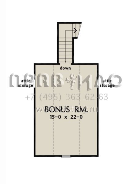 Проект одноэтажного дома с гаражом на две машины в стиле Ранчо S5-156 (2865-00158)