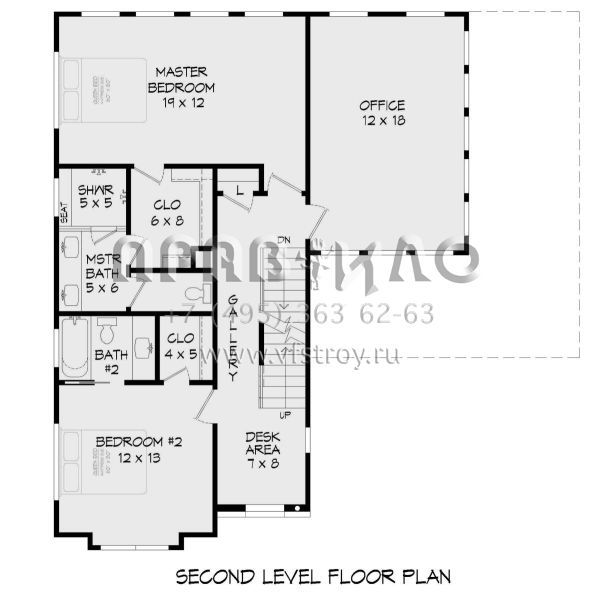 Проект трехэтажного дома с гаражом на две машины в современном стиле S5-219 (940-00478)