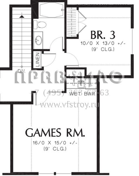 Проект двухэтажного дома с гаражом на три и более машин в английском стиле S5-260 (2559-00306)