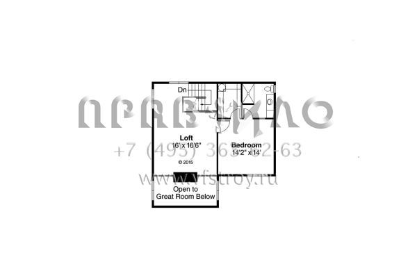 Проект двухэтажного дома без гаража в американском стиле S5-186 (035-00794)