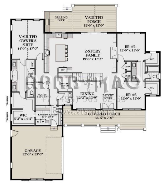 Проект двухэтажного дома с гаражом на две машины в современном стиле S5-283 (6849-00124)