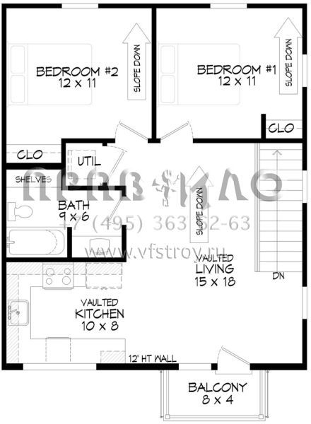 Проект двухэтажного дома с гаражом на две машины в современном стиле S5-76 (940-00073)