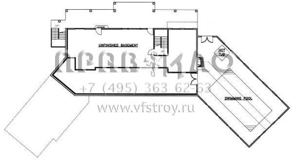 Проект одноэтажного дома с гаражом на три и более машин в стиле Ранчо S5-245 (039-00458)