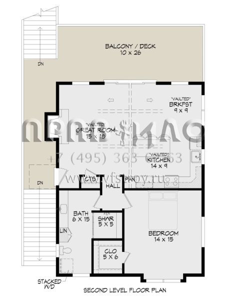 Проект двухэтажного дома с гаражом на две машины в современном стиле S5-84 (940-00323)